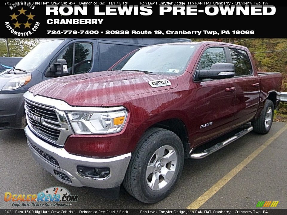 2021 Ram 1500 Big Horn Crew Cab 4x4 Delmonico Red Pearl / Black Photo #1