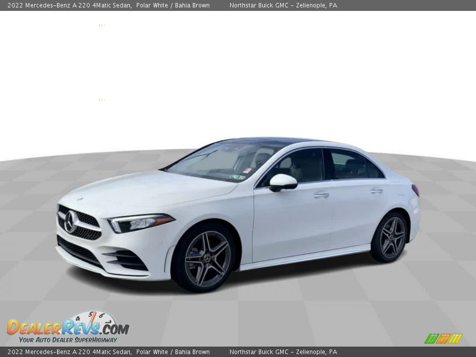 2022 Mercedes-Benz A 220 4Matic Sedan Polar White / Bahia Brown Photo #4