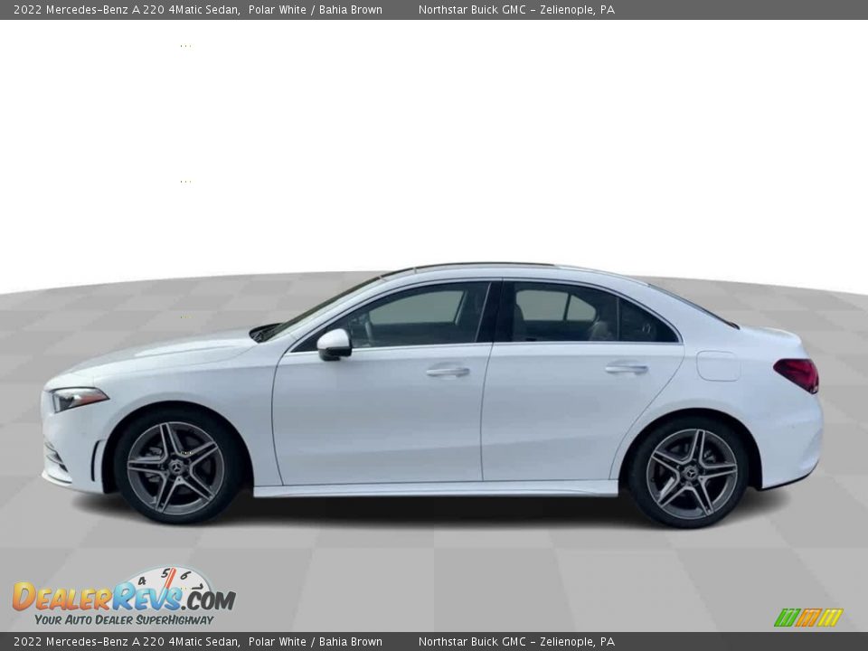 2022 Mercedes-Benz A 220 4Matic Sedan Polar White / Bahia Brown Photo #5