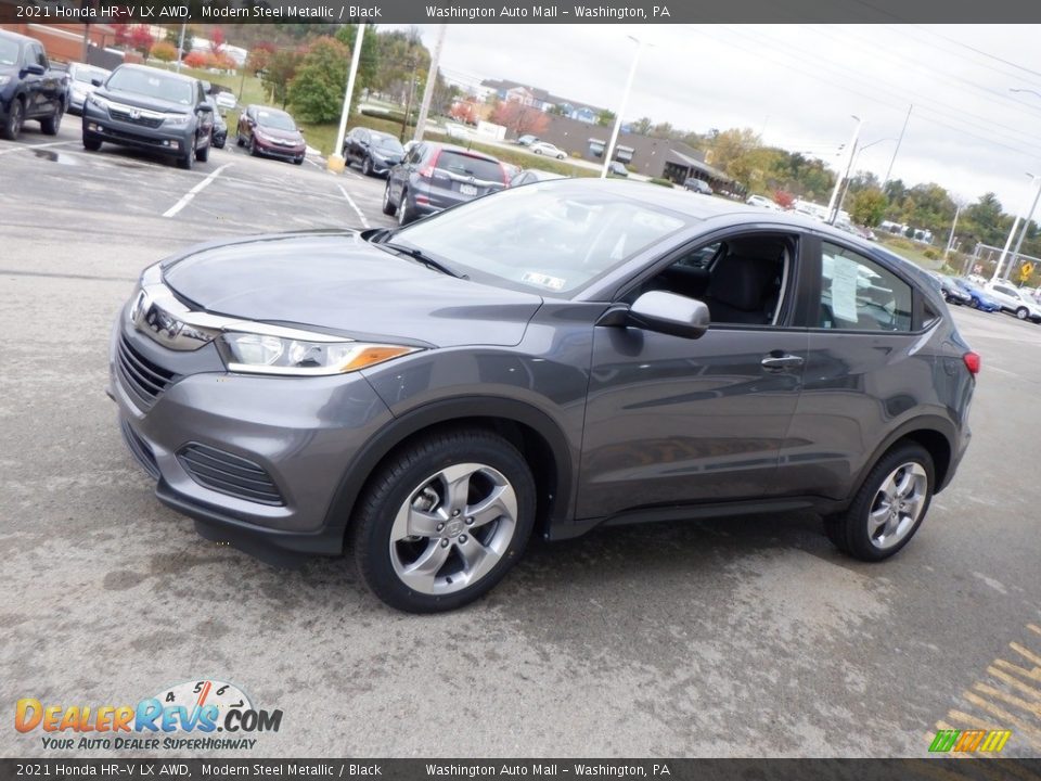 2021 Honda HR-V LX AWD Modern Steel Metallic / Black Photo #6