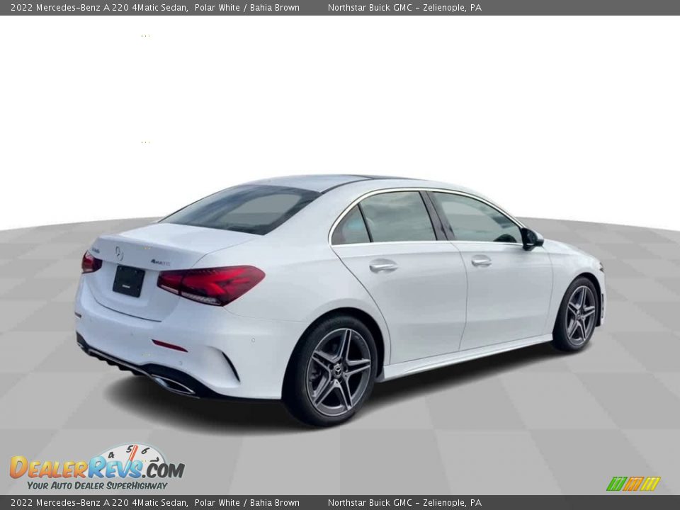 2022 Mercedes-Benz A 220 4Matic Sedan Polar White / Bahia Brown Photo #8