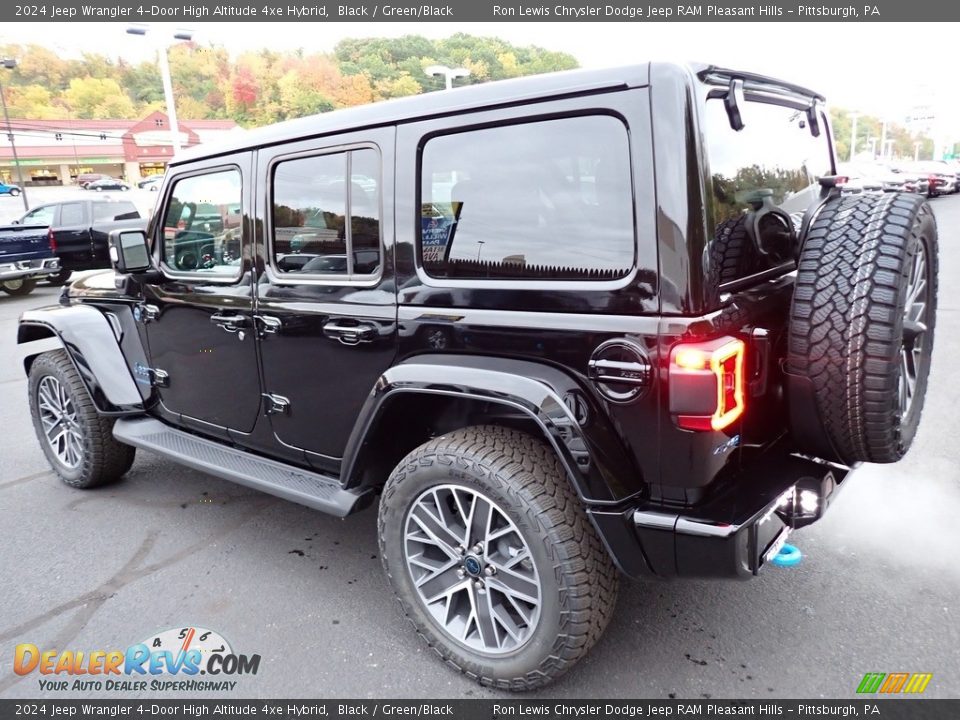 2024 Jeep Wrangler 4-Door High Altitude 4xe Hybrid Black / Green/Black Photo #3