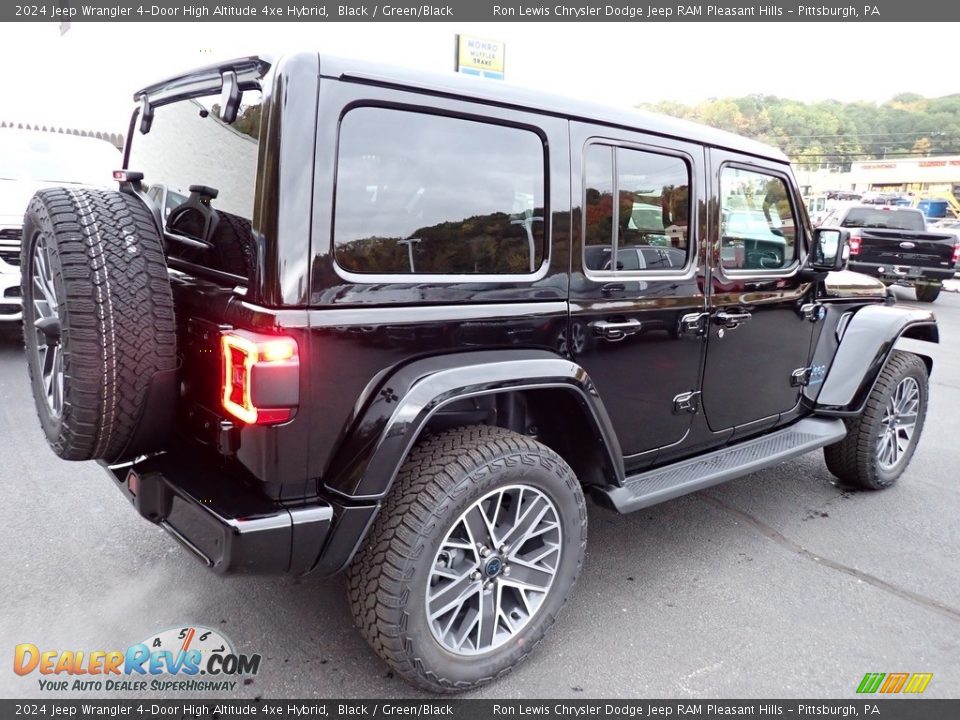 2024 Jeep Wrangler 4-Door High Altitude 4xe Hybrid Black / Green/Black Photo #6