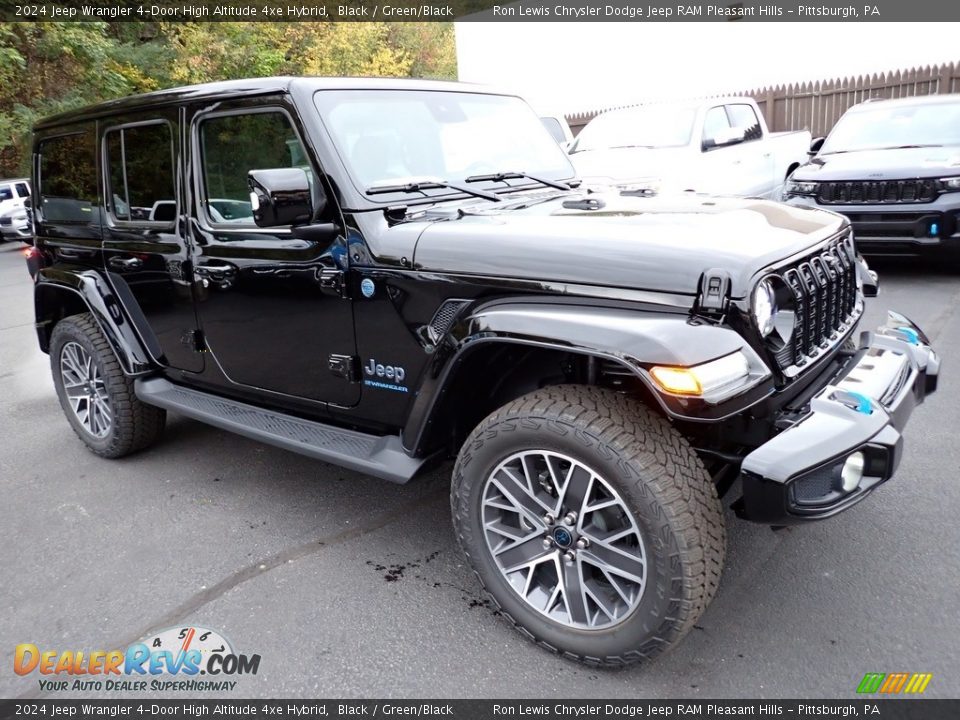 2024 Jeep Wrangler 4-Door High Altitude 4xe Hybrid Black / Green/Black Photo #8