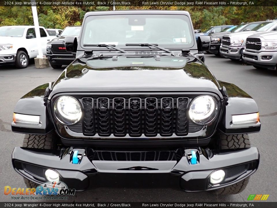 2024 Jeep Wrangler 4-Door High Altitude 4xe Hybrid Black / Green/Black Photo #9