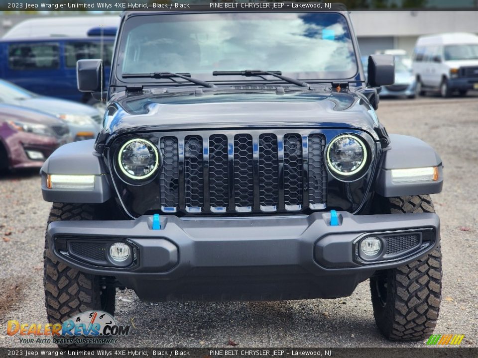 Black 2023 Jeep Wrangler Unlimited Willys 4XE Hybrid Photo #2