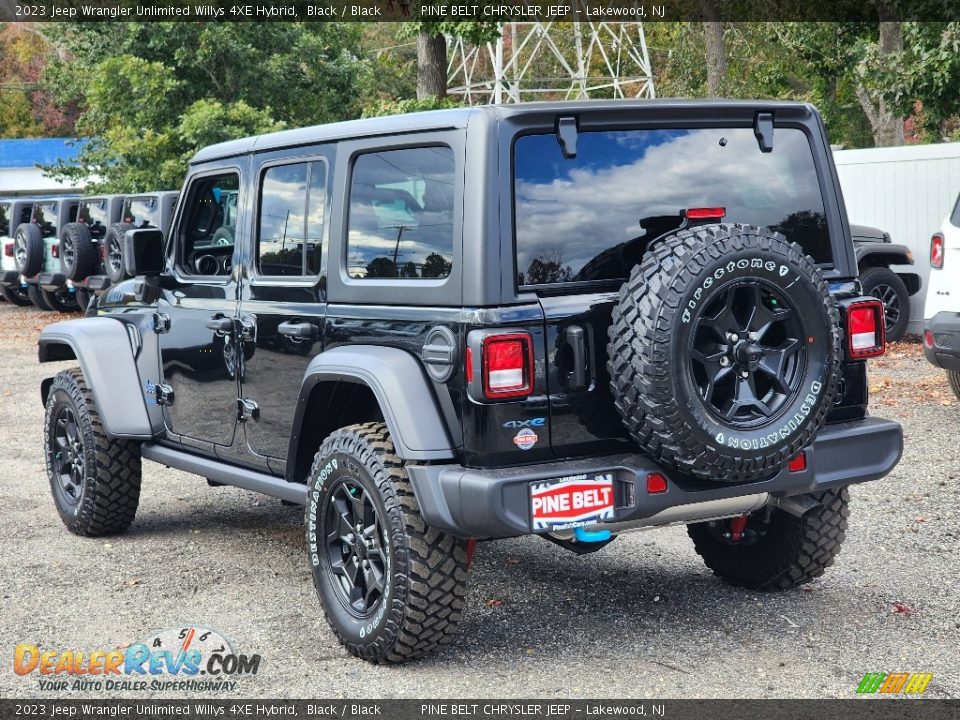 2023 Jeep Wrangler Unlimited Willys 4XE Hybrid Black / Black Photo #4