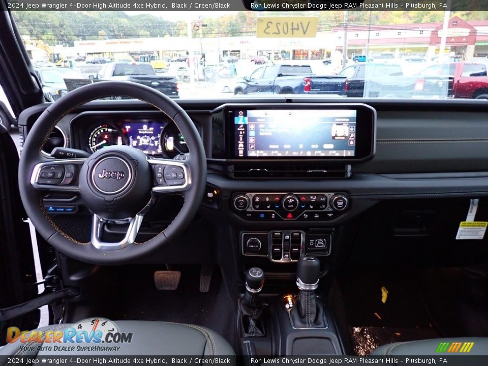 Dashboard of 2024 Jeep Wrangler 4-Door High Altitude 4xe Hybrid Photo #13