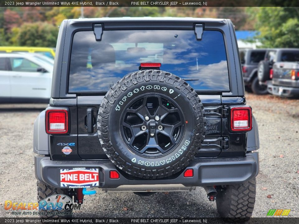 2023 Jeep Wrangler Unlimited Willys 4XE Hybrid Black / Black Photo #6