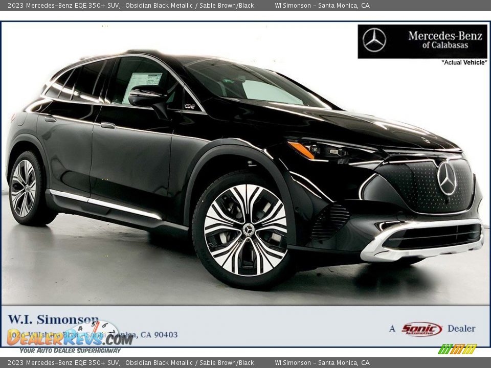 2023 Mercedes-Benz EQE 350+ SUV Obsidian Black Metallic / Sable Brown/Black Photo #1