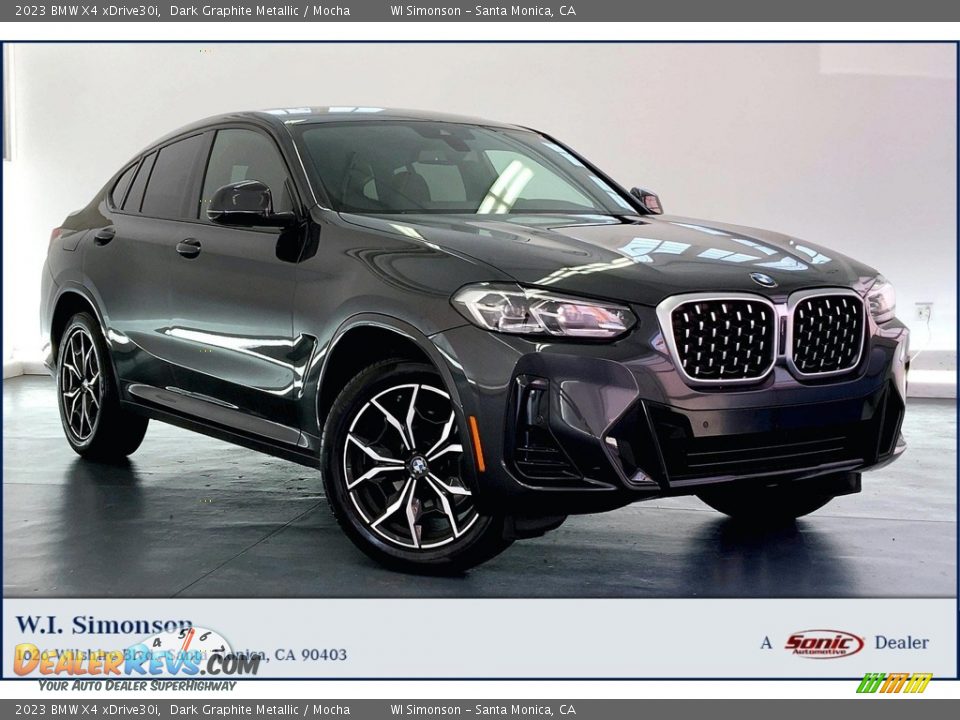 2023 BMW X4 xDrive30i Dark Graphite Metallic / Mocha Photo #1