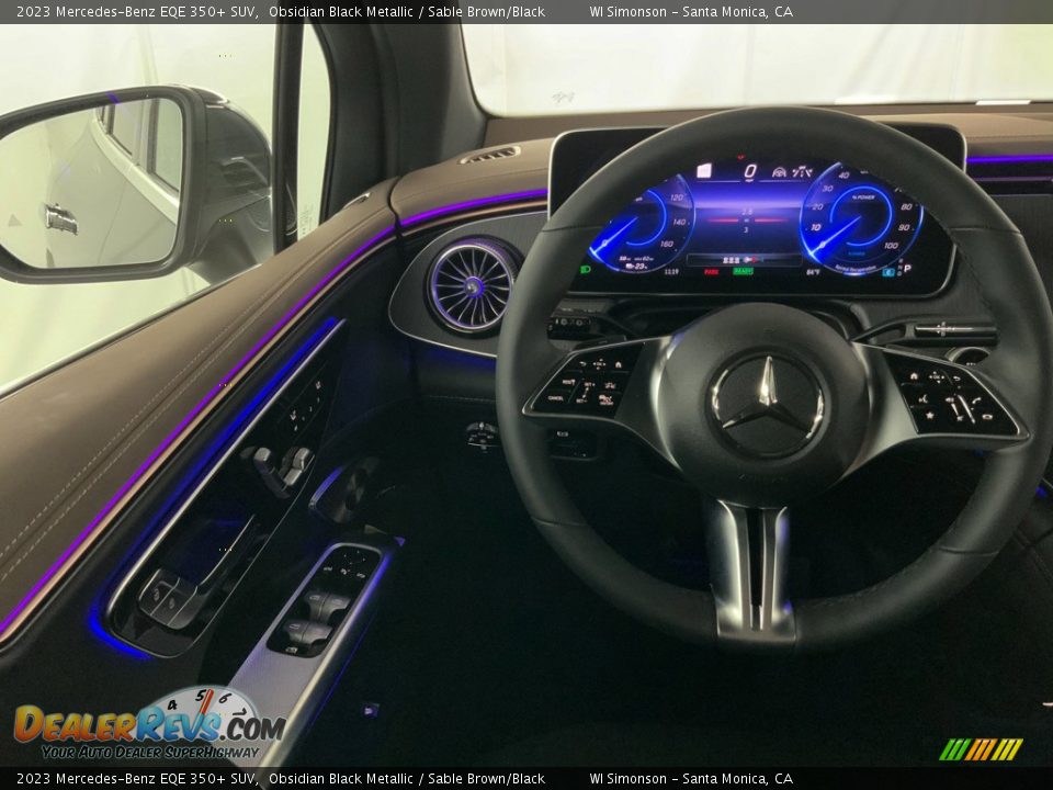 2023 Mercedes-Benz EQE 350+ SUV Obsidian Black Metallic / Sable Brown/Black Photo #11