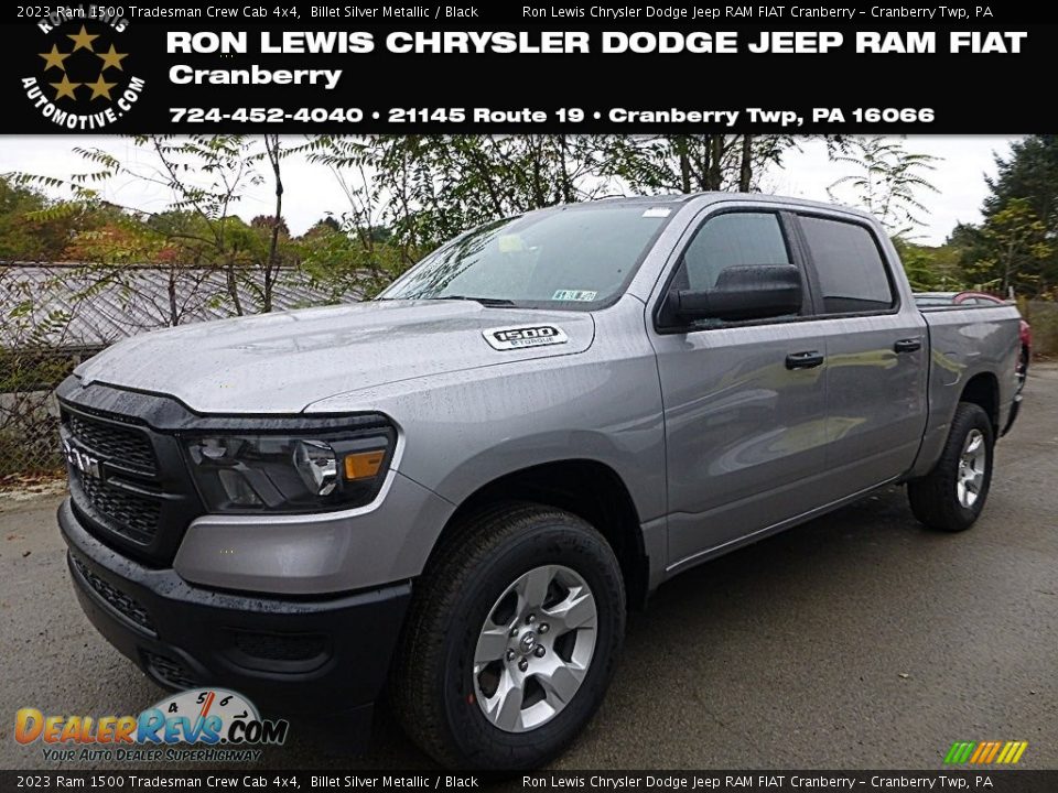 2023 Ram 1500 Tradesman Crew Cab 4x4 Billet Silver Metallic / Black Photo #1