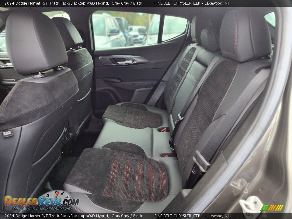 Rear Seat of 2024 Dodge Hornet R/T Track Pack/Blacktop AWD Hybrid Photo #7