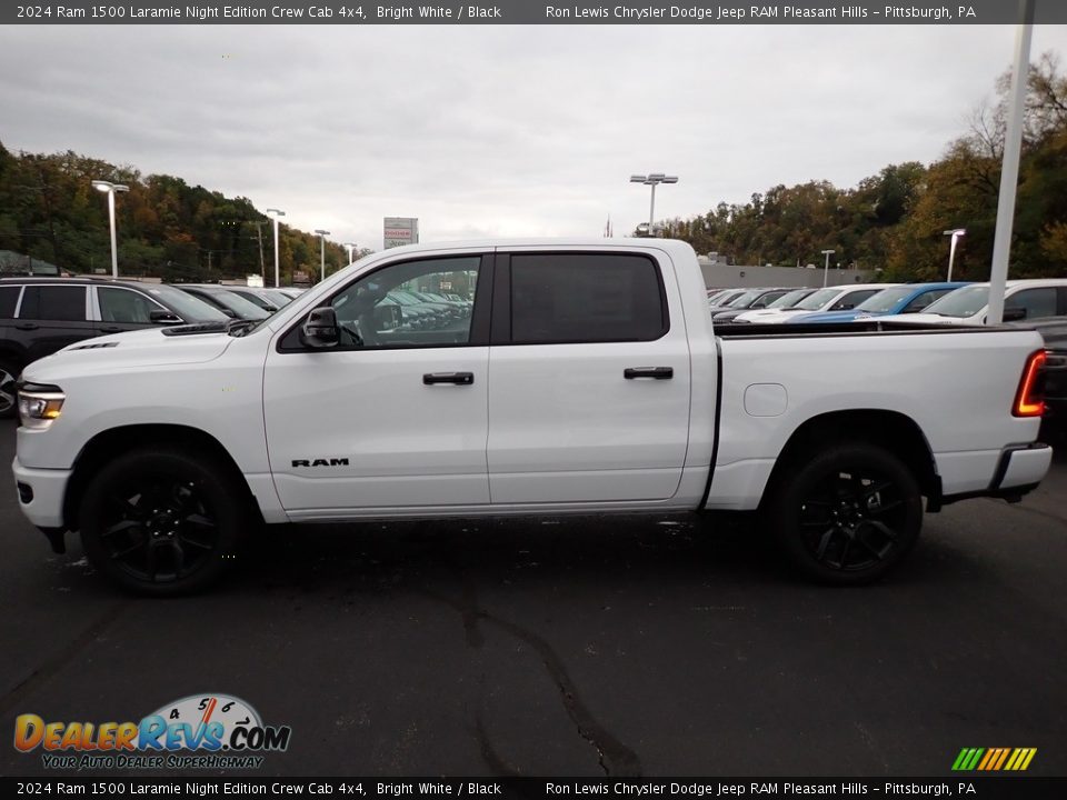 2024 Ram 1500 Laramie Night Edition Crew Cab 4x4 Bright White / Black Photo #2