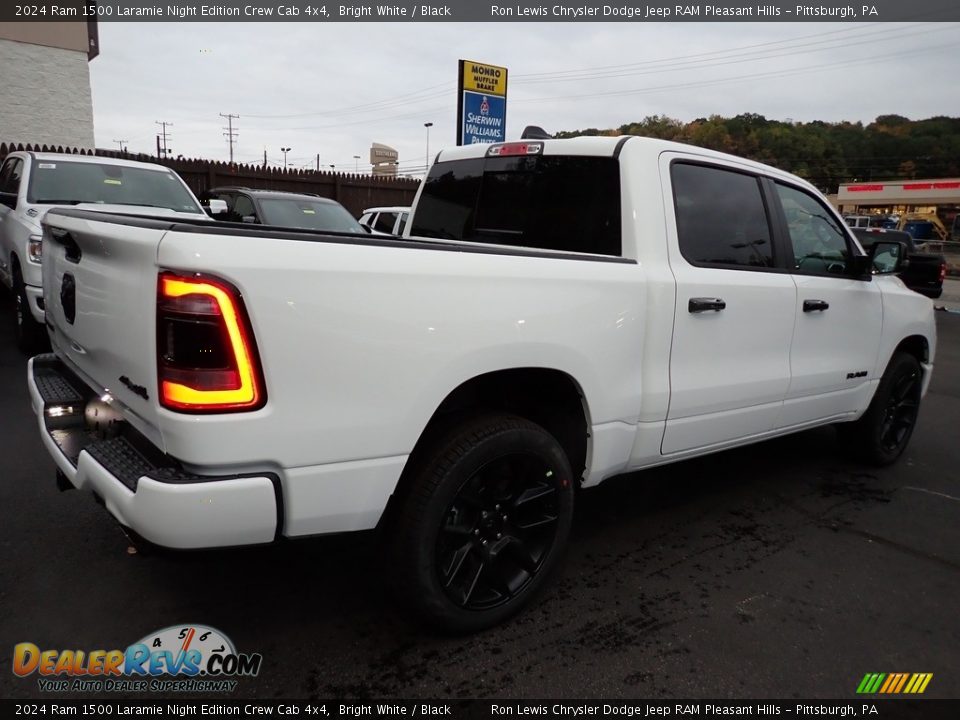 2024 Ram 1500 Laramie Night Edition Crew Cab 4x4 Bright White / Black Photo #6