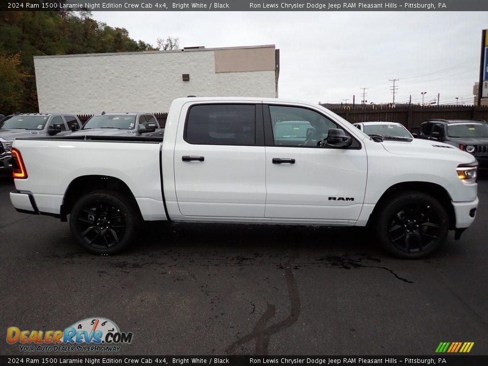 2024 Ram 1500 Laramie Night Edition Crew Cab 4x4 Bright White / Black Photo #7