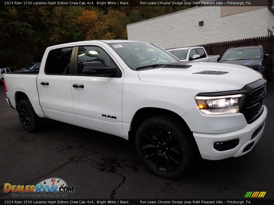 2024 Ram 1500 Laramie Night Edition Crew Cab 4x4 Bright White / Black Photo #8