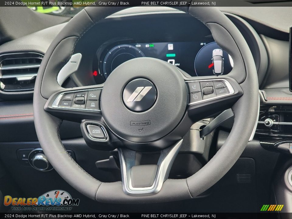 2024 Dodge Hornet R/T Plus Blacktop AWD Hybrid Steering Wheel Photo #13