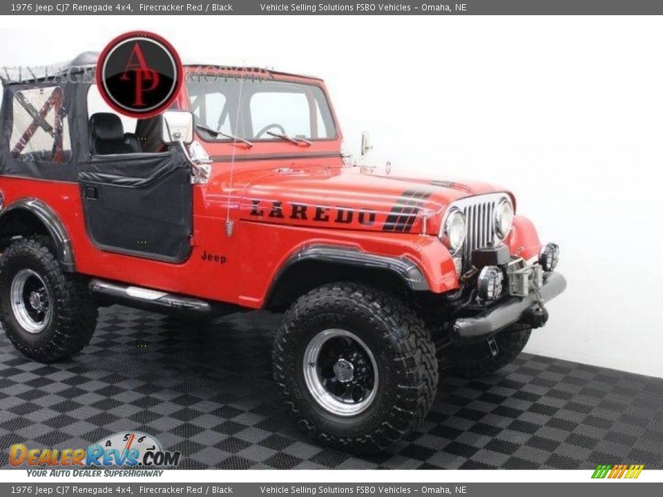 1976 Jeep CJ7 Renegade 4x4 Firecracker Red / Black Photo #13