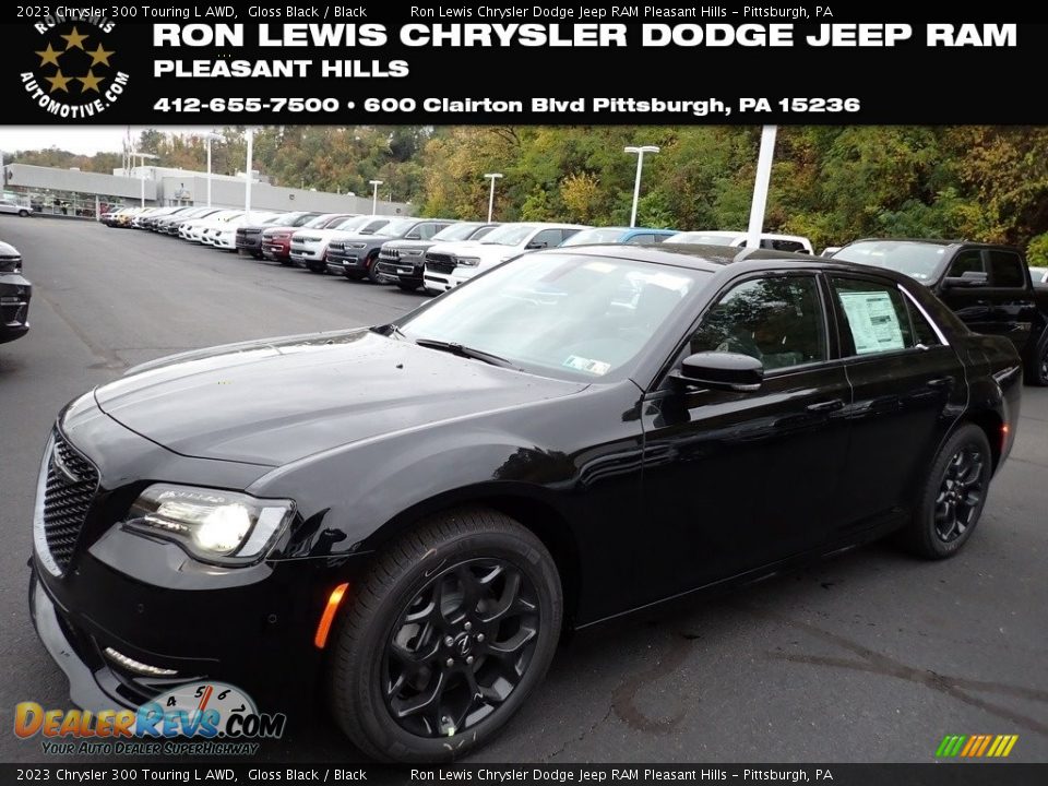 2023 Chrysler 300 Touring L AWD Gloss Black / Black Photo #1