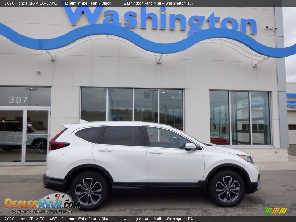 2020 Honda CR-V EX-L AWD Platinum White Pearl / Black Photo #2