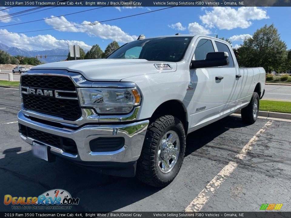 2019 Ram 3500 Tradesman Crew Cab 4x4 Bright White / Black/Diesel Gray Photo #1