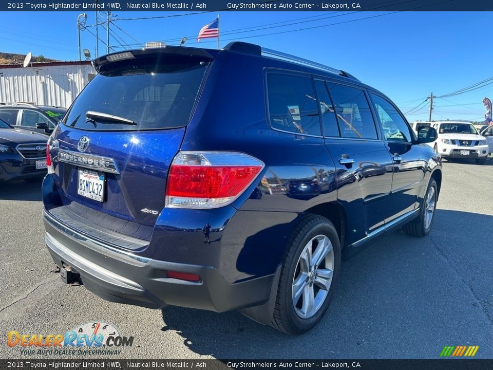 2013 Toyota Highlander Limited 4WD Nautical Blue Metallic / Ash Photo #6