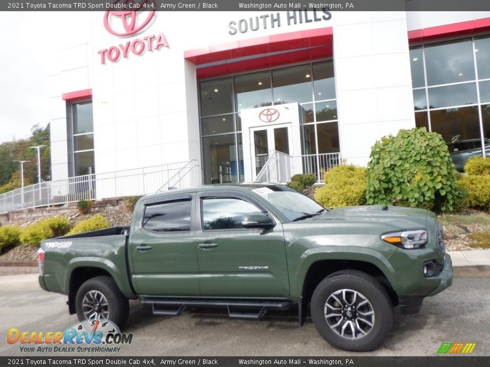 2021 Toyota Tacoma TRD Sport Double Cab 4x4 Army Green / Black Photo #2