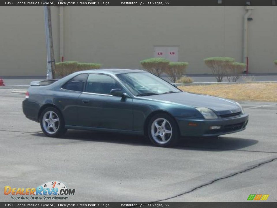 1997 Honda Prelude Type SH Eucalyptus Green Pearl / Beige Photo #10