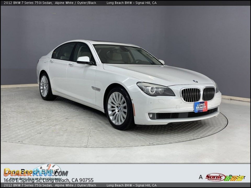 2012 BMW 7 Series 750i Sedan Alpine White / Oyster/Black Photo #1