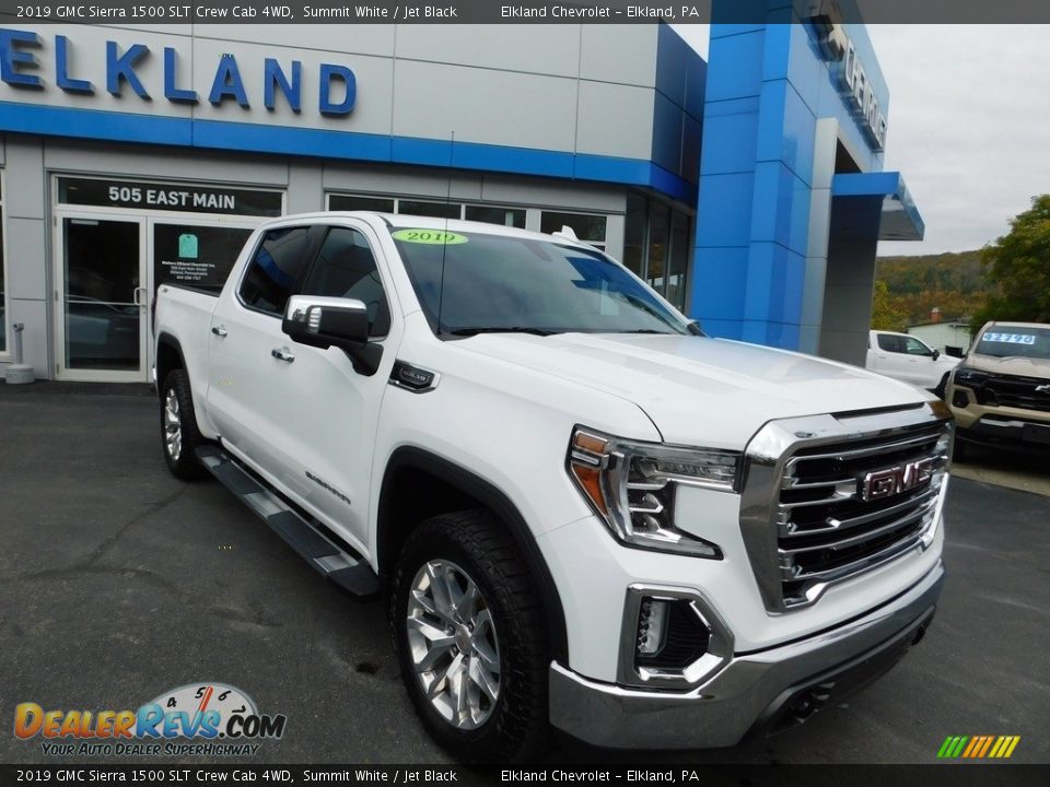 2019 GMC Sierra 1500 SLT Crew Cab 4WD Summit White / Jet Black Photo #4