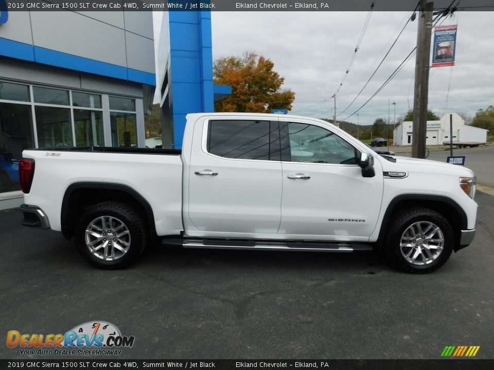 Summit White 2019 GMC Sierra 1500 SLT Crew Cab 4WD Photo #6