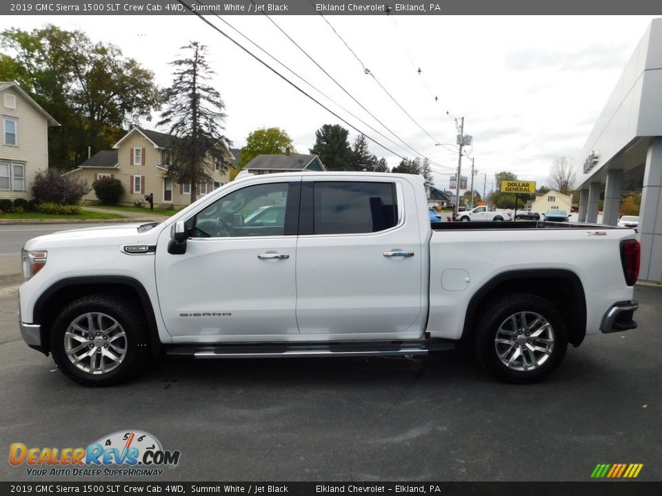 2019 GMC Sierra 1500 SLT Crew Cab 4WD Summit White / Jet Black Photo #10