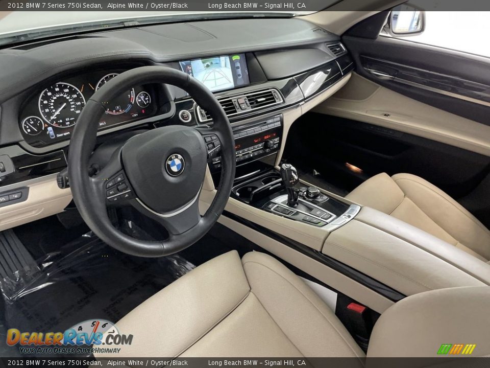 Oyster/Black Interior - 2012 BMW 7 Series 750i Sedan Photo #15