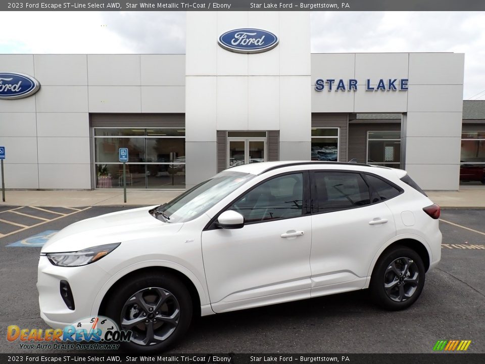 2023 Ford Escape ST-Line Select AWD Star White Metallic Tri-Coat / Ebony Photo #1