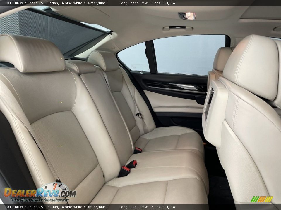 Rear Seat of 2012 BMW 7 Series 750i Sedan Photo #36