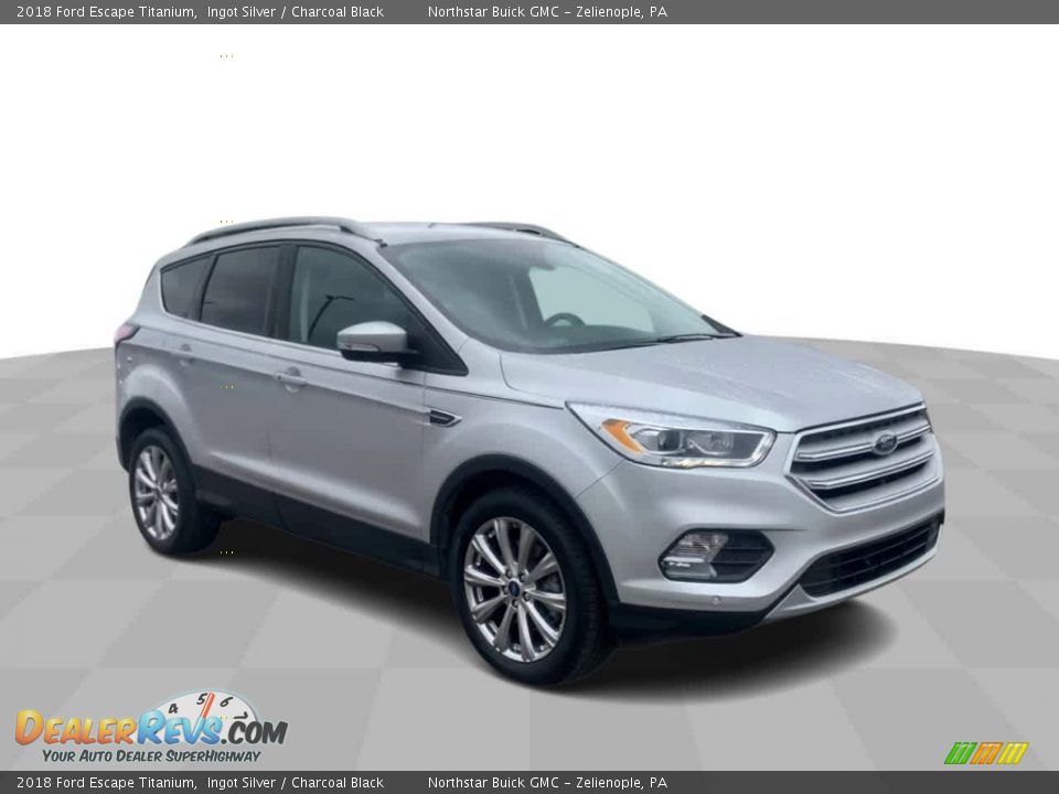 2018 Ford Escape Titanium Ingot Silver / Charcoal Black Photo #2