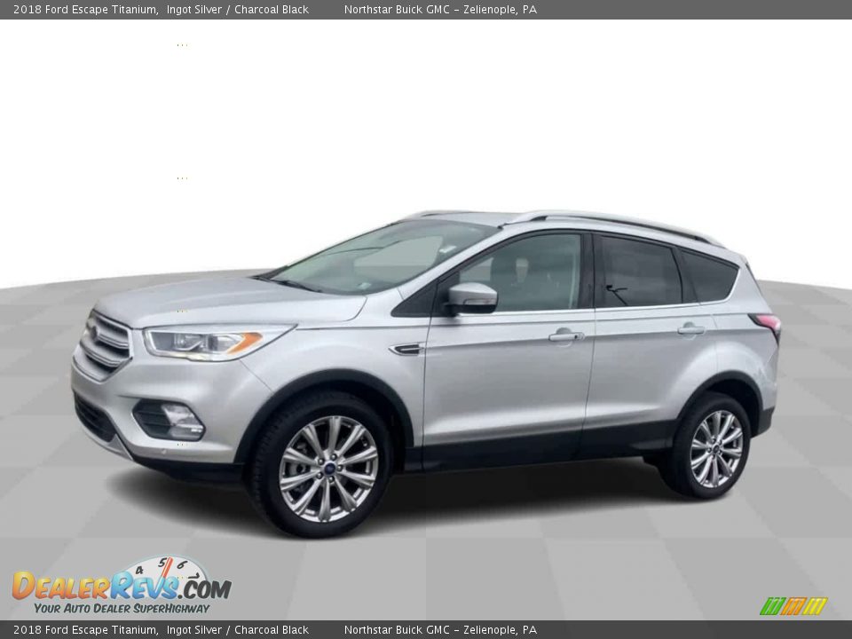 2018 Ford Escape Titanium Ingot Silver / Charcoal Black Photo #4