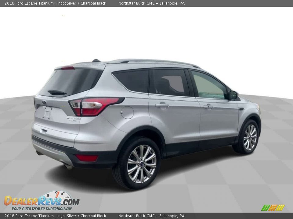 2018 Ford Escape Titanium Ingot Silver / Charcoal Black Photo #8