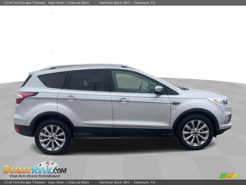 2018 Ford Escape Titanium Ingot Silver / Charcoal Black Photo #9