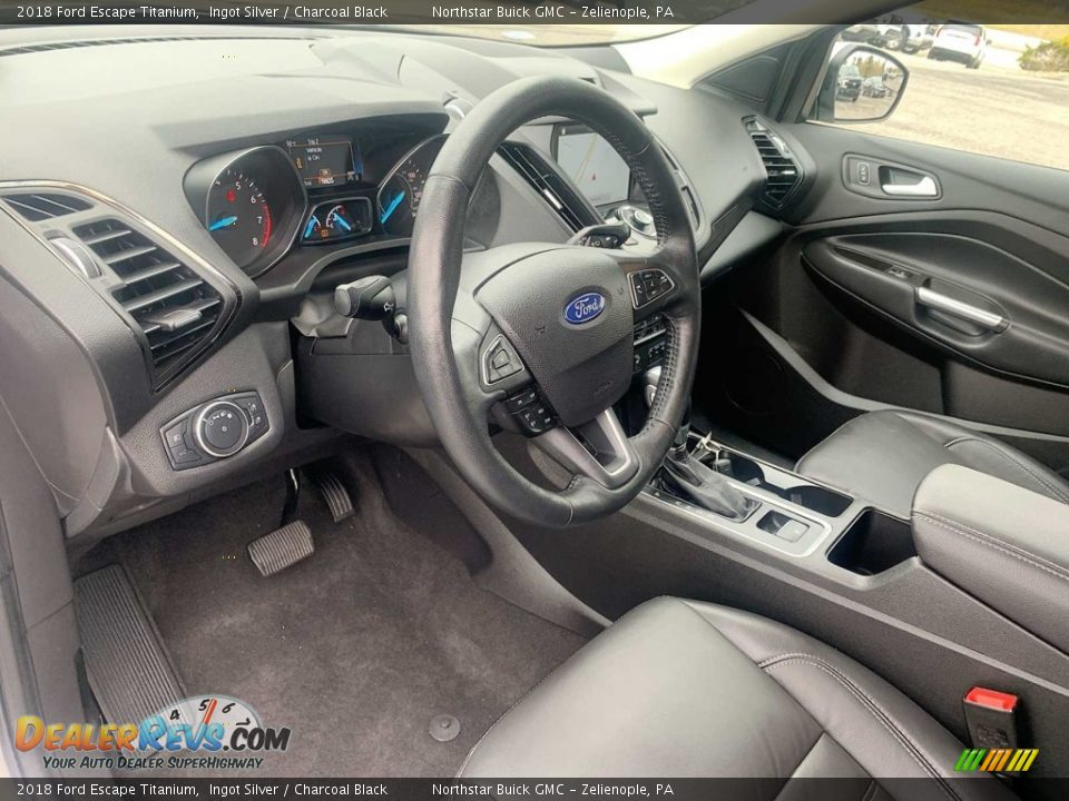 2018 Ford Escape Titanium Ingot Silver / Charcoal Black Photo #10