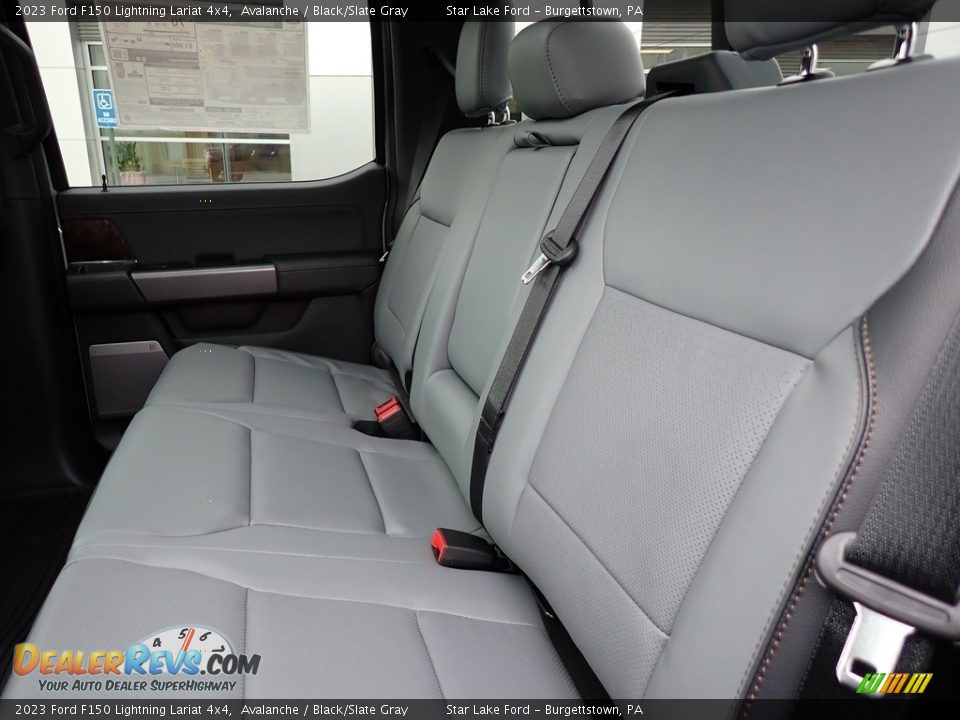 Rear Seat of 2023 Ford F150 Lightning Lariat 4x4 Photo #11