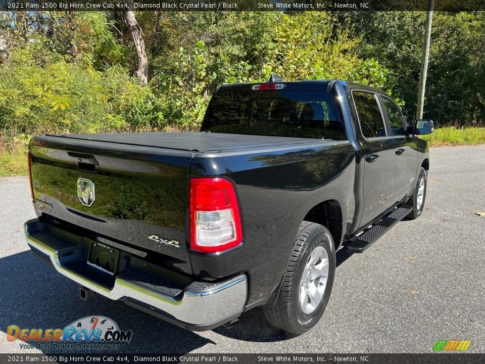 2021 Ram 1500 Big Horn Crew Cab 4x4 Diamond Black Crystal Pearl / Black Photo #6