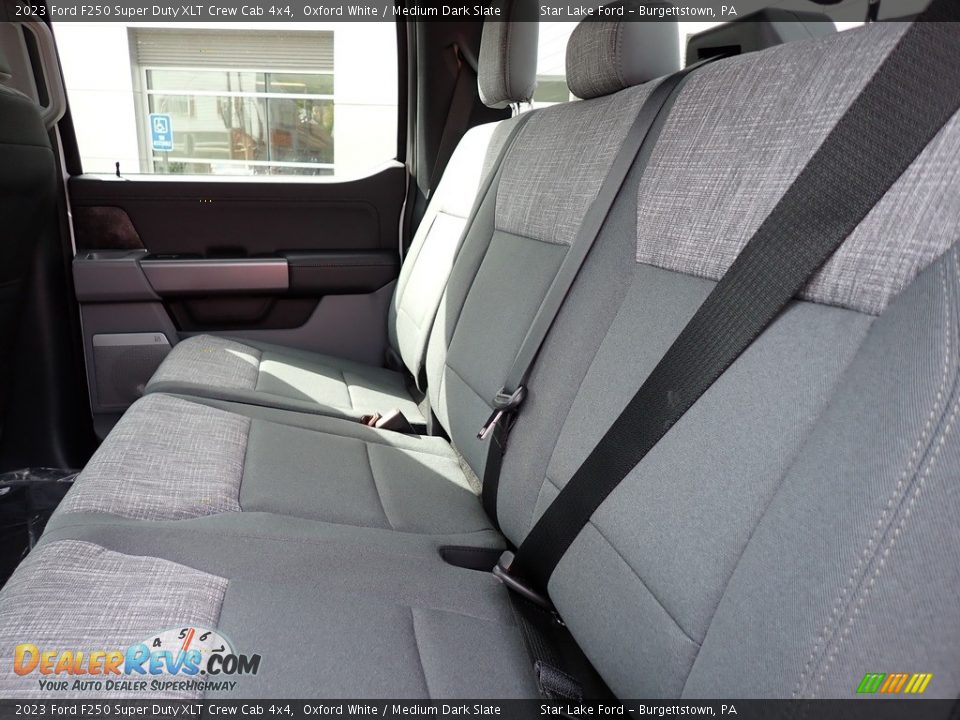 Rear Seat of 2023 Ford F250 Super Duty XLT Crew Cab 4x4 Photo #11
