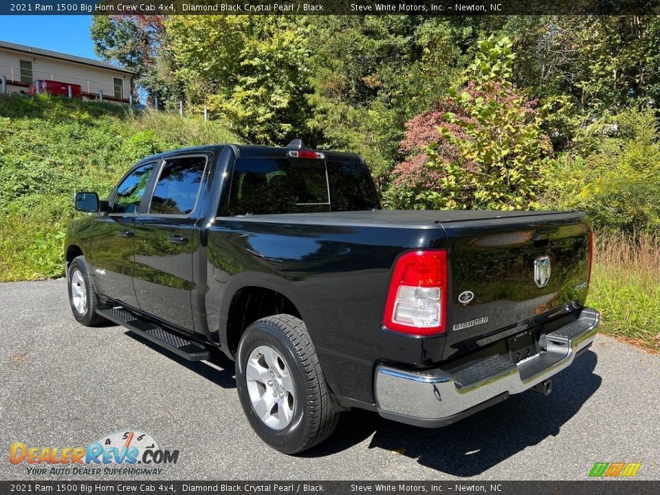 2021 Ram 1500 Big Horn Crew Cab 4x4 Diamond Black Crystal Pearl / Black Photo #10