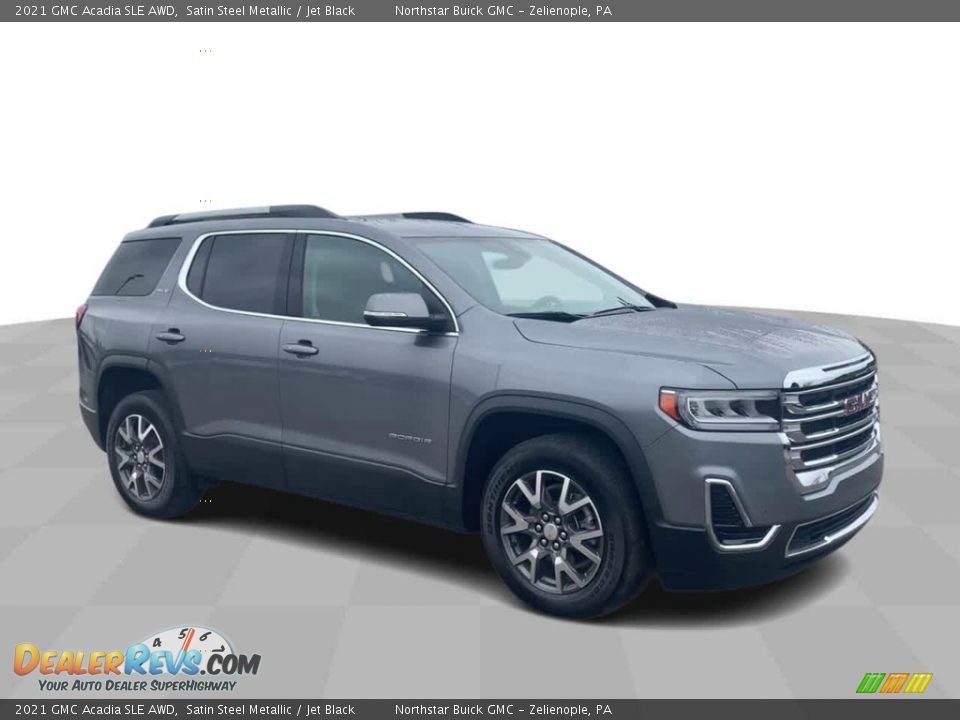 2021 GMC Acadia SLE AWD Satin Steel Metallic / Jet Black Photo #2