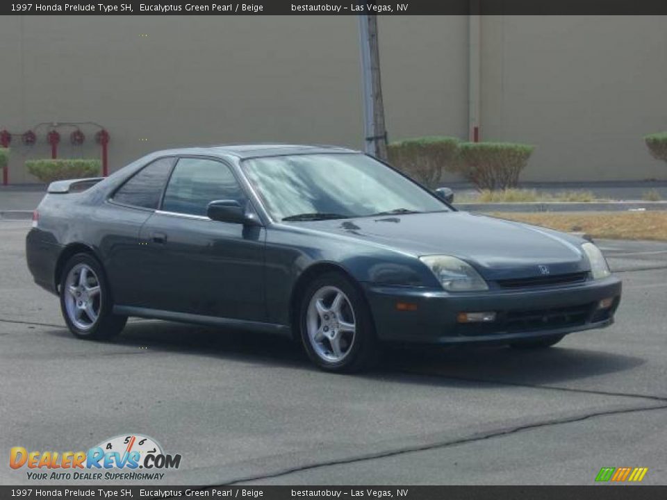 1997 Honda Prelude Type SH Eucalyptus Green Pearl / Beige Photo #21