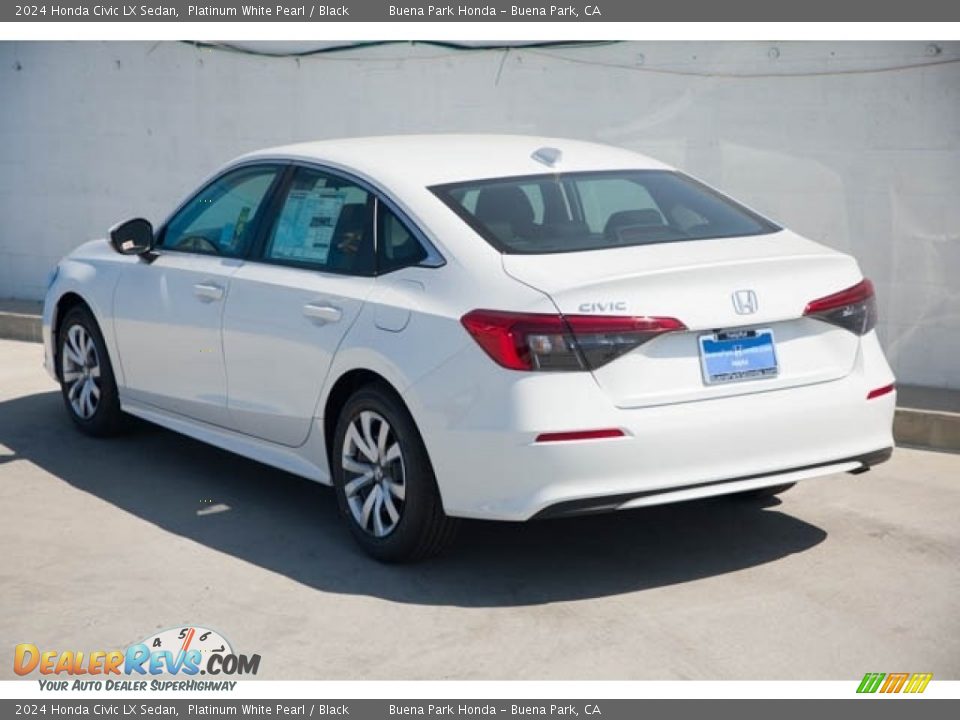 2024 Honda Civic LX Sedan Platinum White Pearl / Black Photo #2