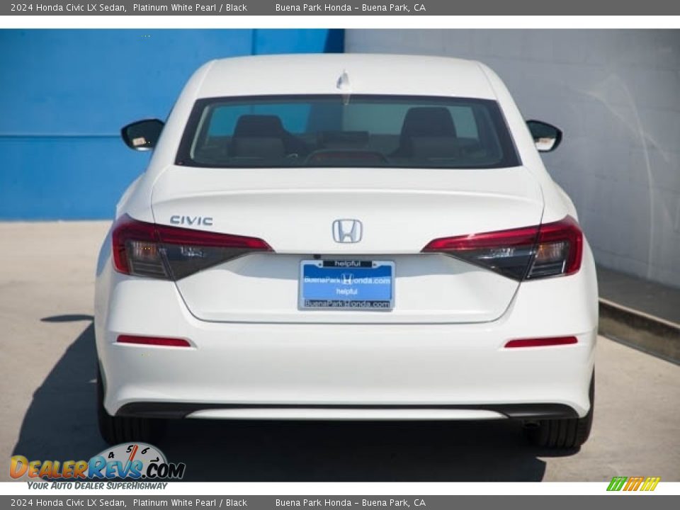 2024 Honda Civic LX Sedan Platinum White Pearl / Black Photo #5
